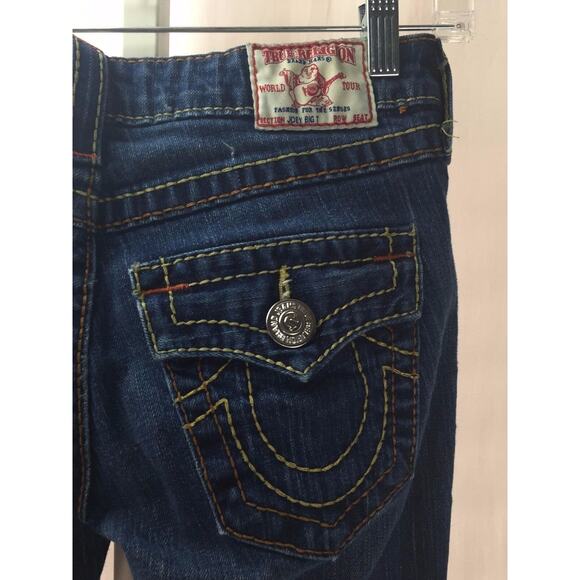 Womens TRUE RELIGION Joey Big T Boot Cut Jeans Sz 26 - Picture 5 of 6